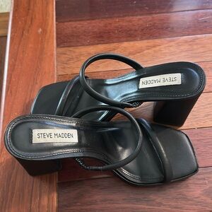 Slip on heels black Steve Madden barely used